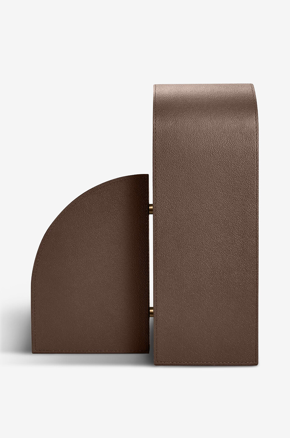 Cubist leather bookend - Lefthand side