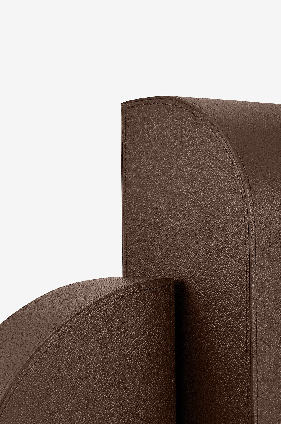 Cubist leather bookend - Lefthand side