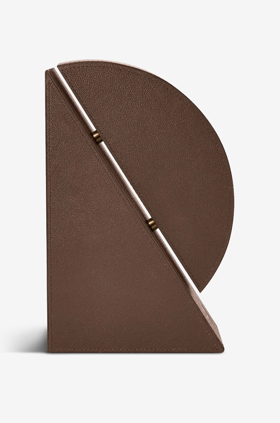 Cubist leather bookend - Righthand side