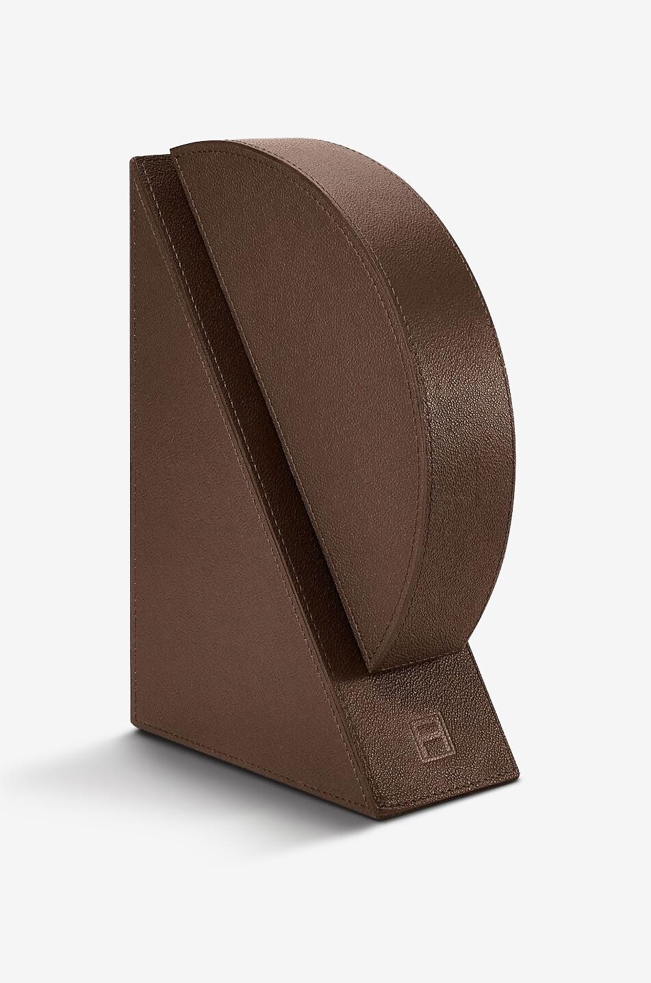 ASSOULINE Cubist leather bookend - Righthand side Home BROWN 2
