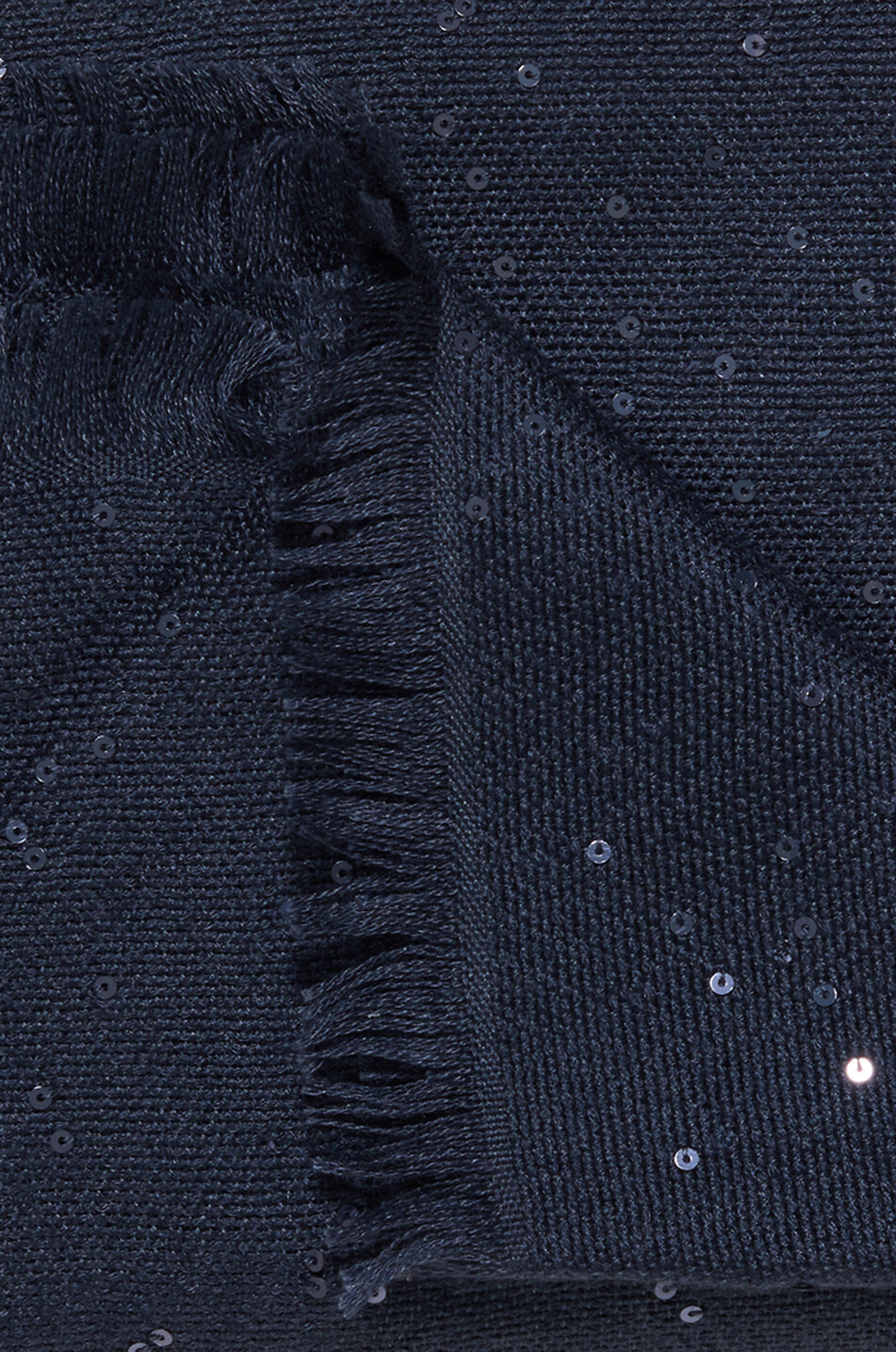 BRUNELLO CUCINELLI Écharpe tissée en cachemire et soie à sequins Dazzling Femme BLEU 2