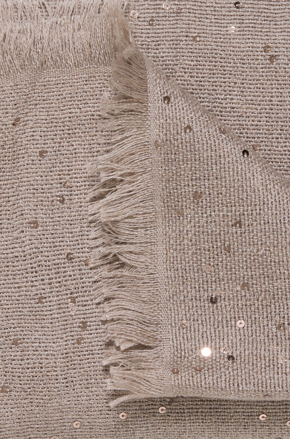 BRUNELLO CUCINELLI Dazzling woven cashmere and silk scarf with sequins Women BROWN 2