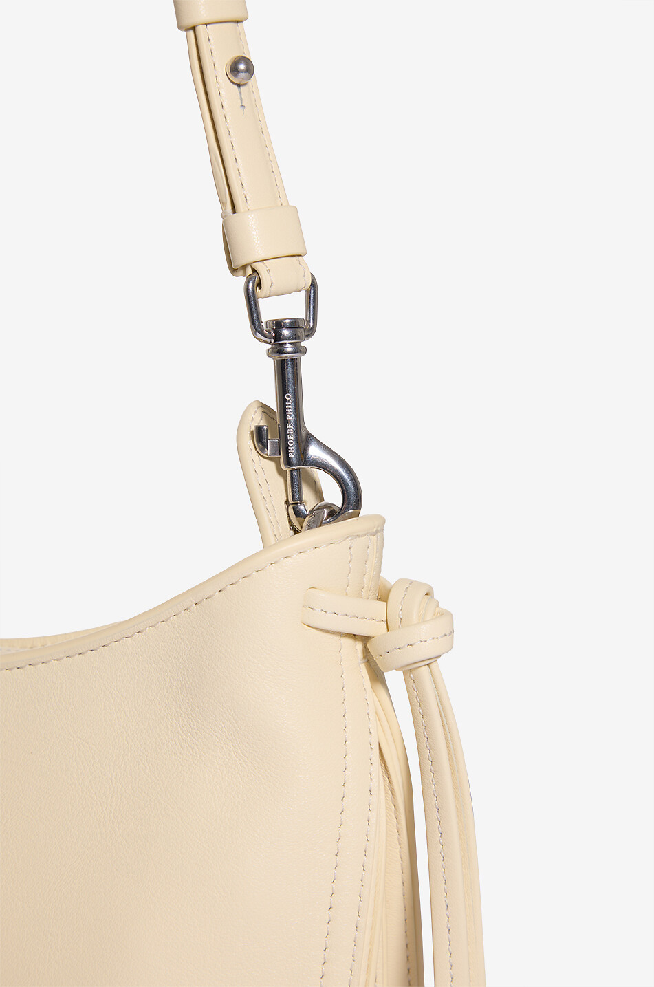 PHOEBE PHILO Gig Small nappa leather shoulder bag Women EGGSHELL 5