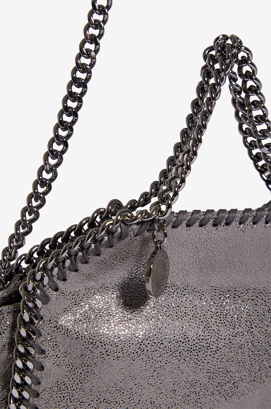 STELLA McCARTNEY Falabella Tiny glittering shoulder bag Women SILVER 6
