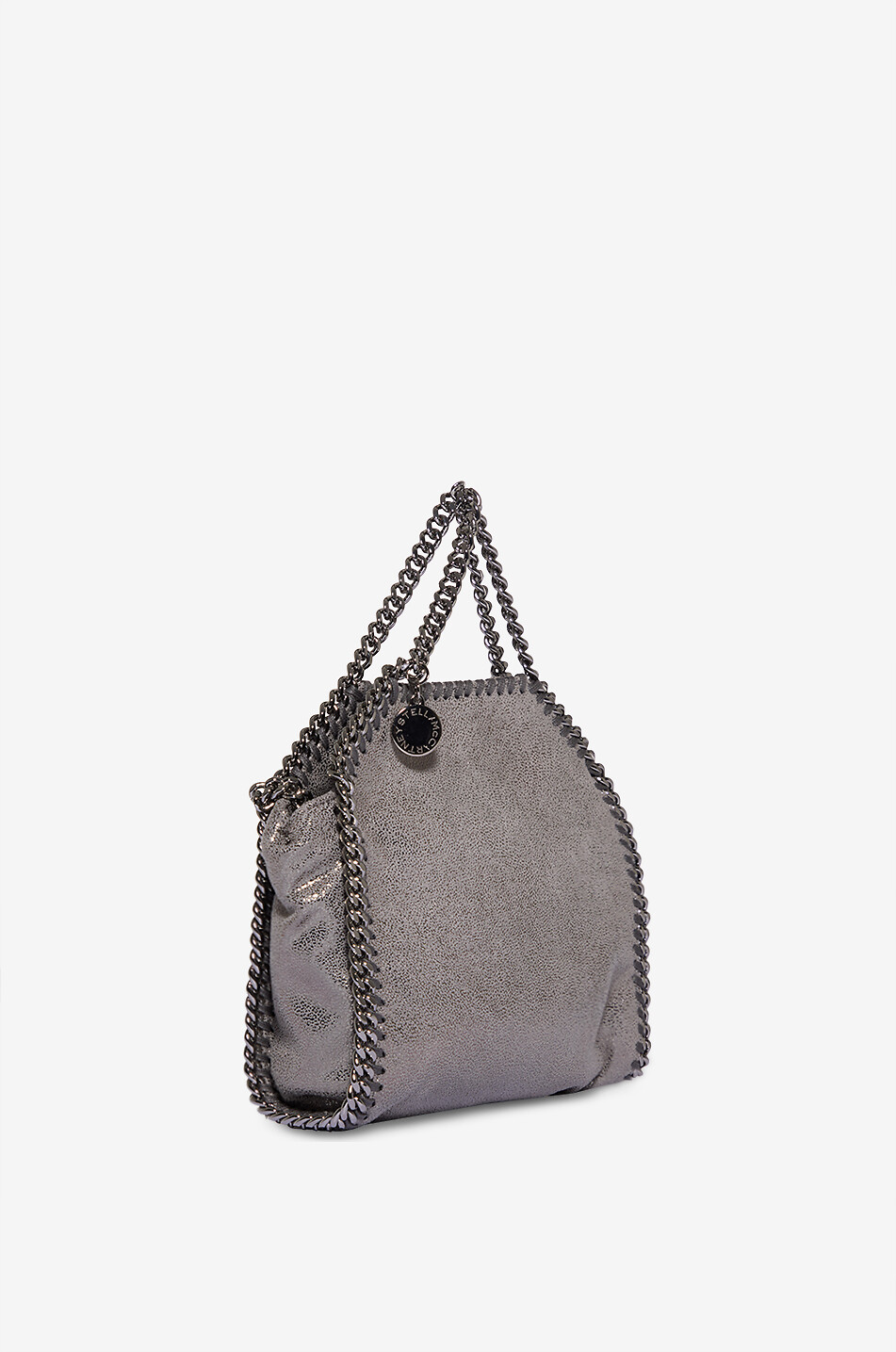 STELLA McCARTNEY Falabella Tiny glittering shoulder bag Women SILVER 2