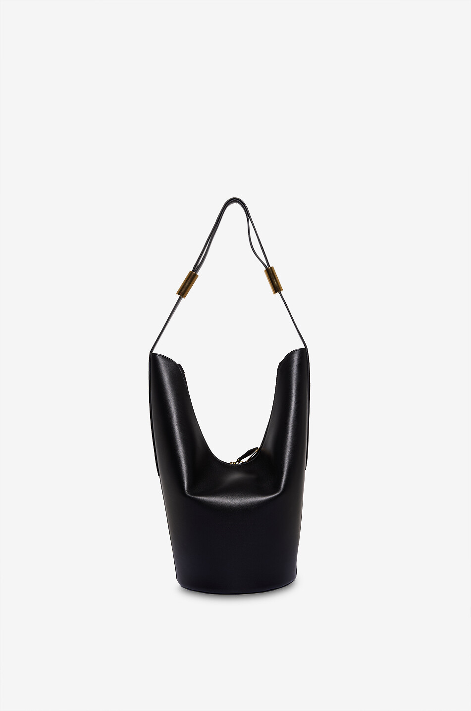 ALAÏA Shape Medium suede bucket bag Women BLACK 4