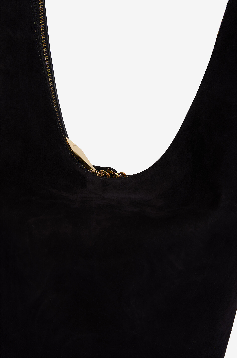 ALAÏA Shape Medium suede bucket bag Women BLACK 3