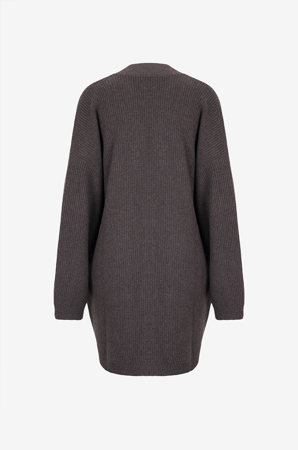 BRUNELLO CUCINELLI Shiny Loop long loose rib knit cashmere cardigan Women BROWN 2
