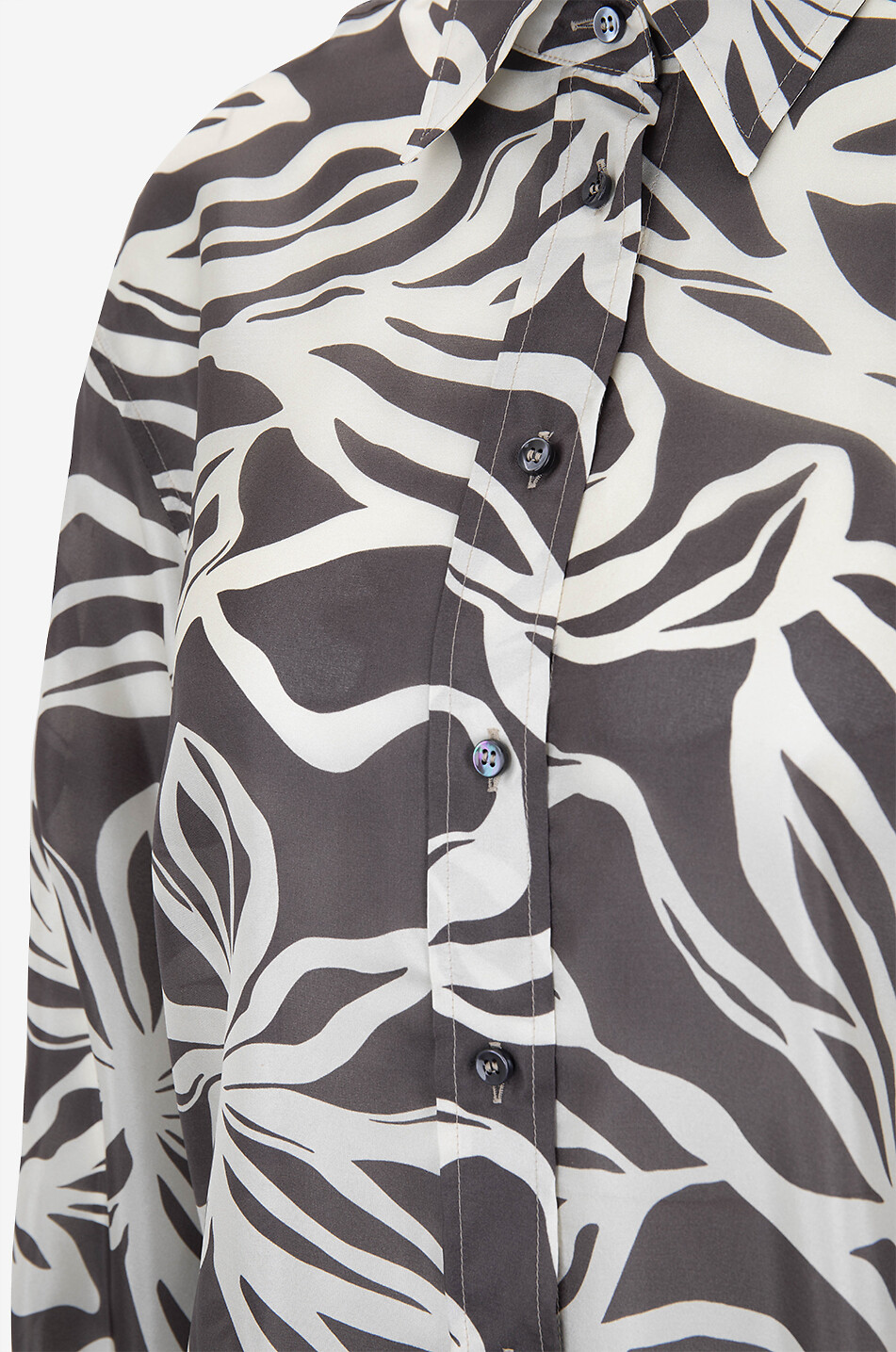 BRUNELLO CUCINELLI Chemise ample en organza de soie imprimée Flora Femme MULTICOLORE 3