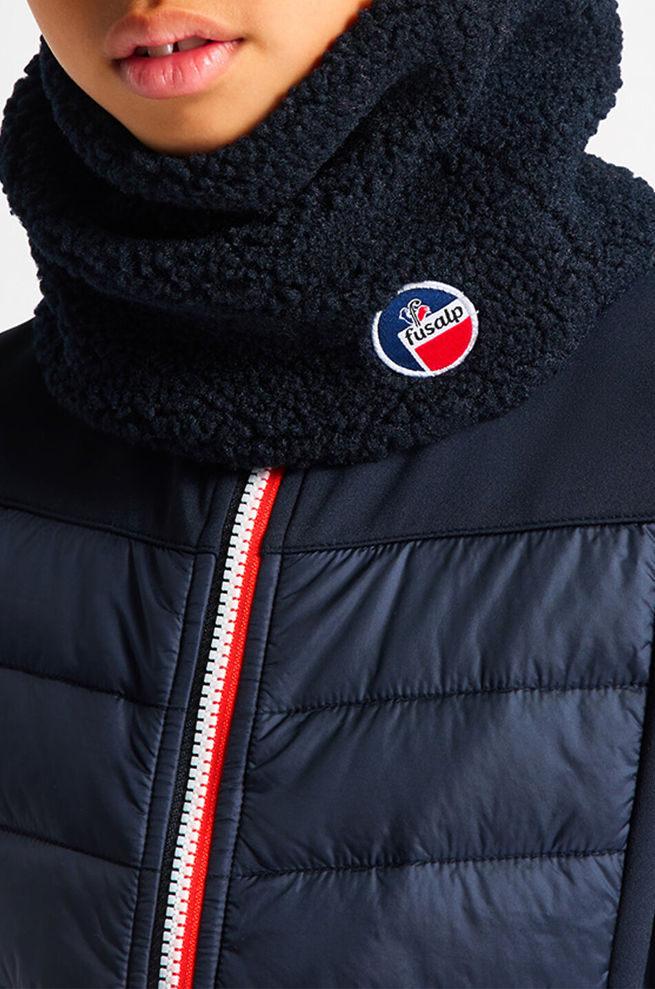 FUSALP Sirius fleece children's neck warmer Unisex DARK BLUE 3