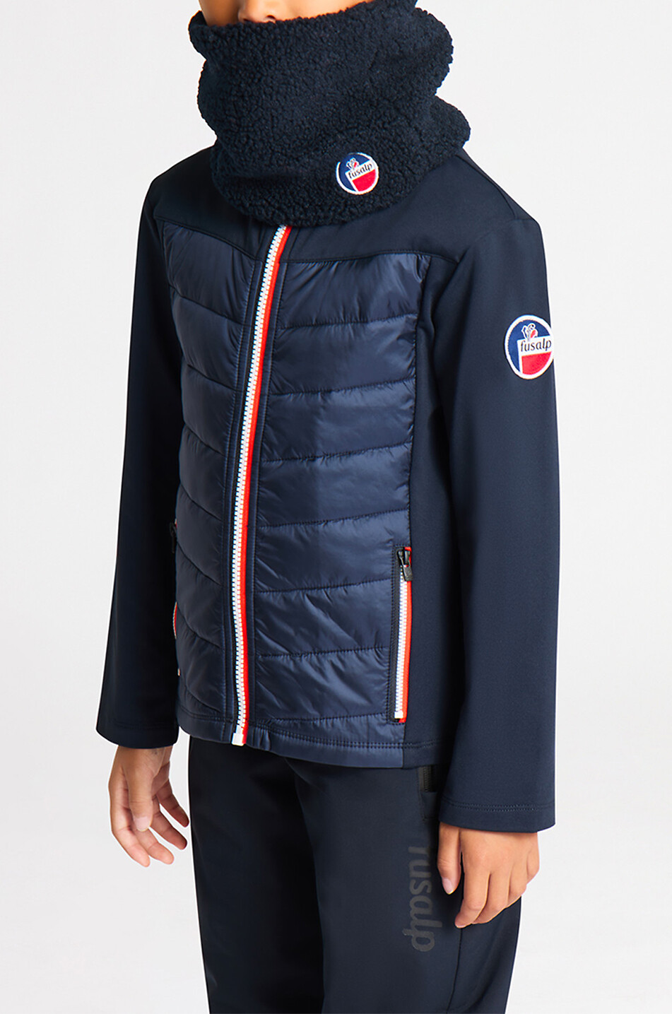 FUSALP Sirius fleece children's neck warmer Unisex DARK BLUE 5