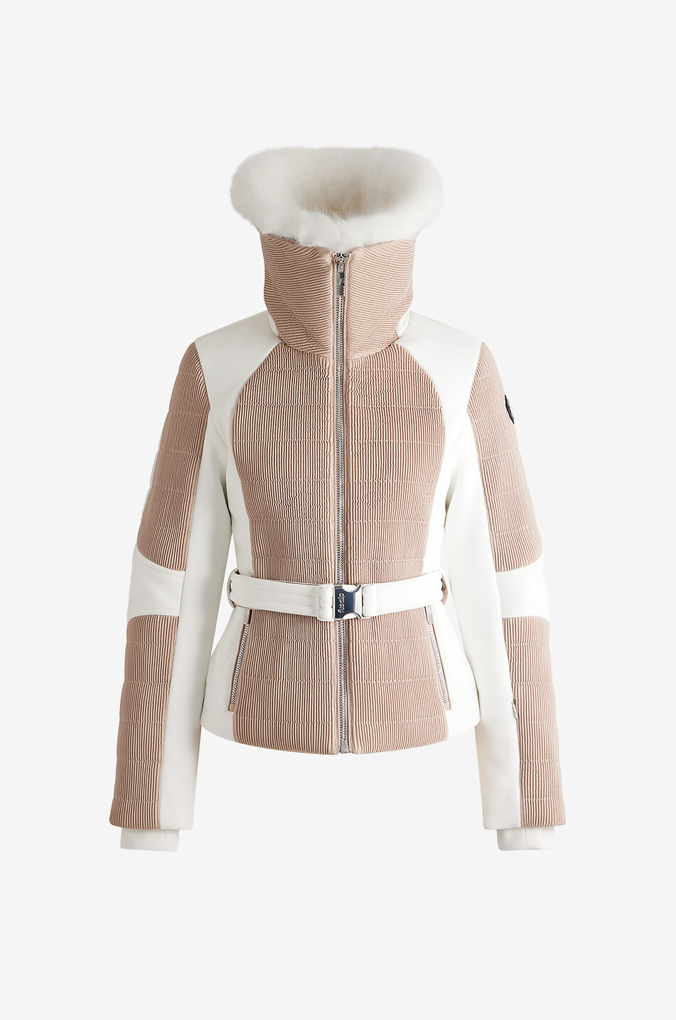 FUSALP Doudoune de ski courte en tissu technique Gitu Femme Beige clair 1