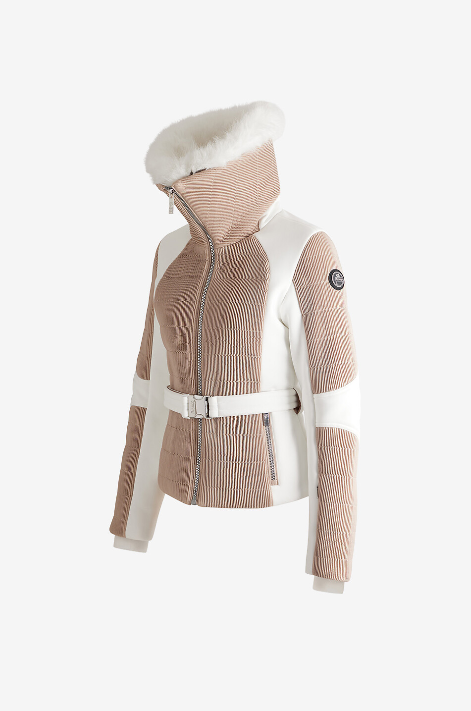 FUSALP Doudoune de ski courte en tissu technique Gitu Femme Beige clair 2