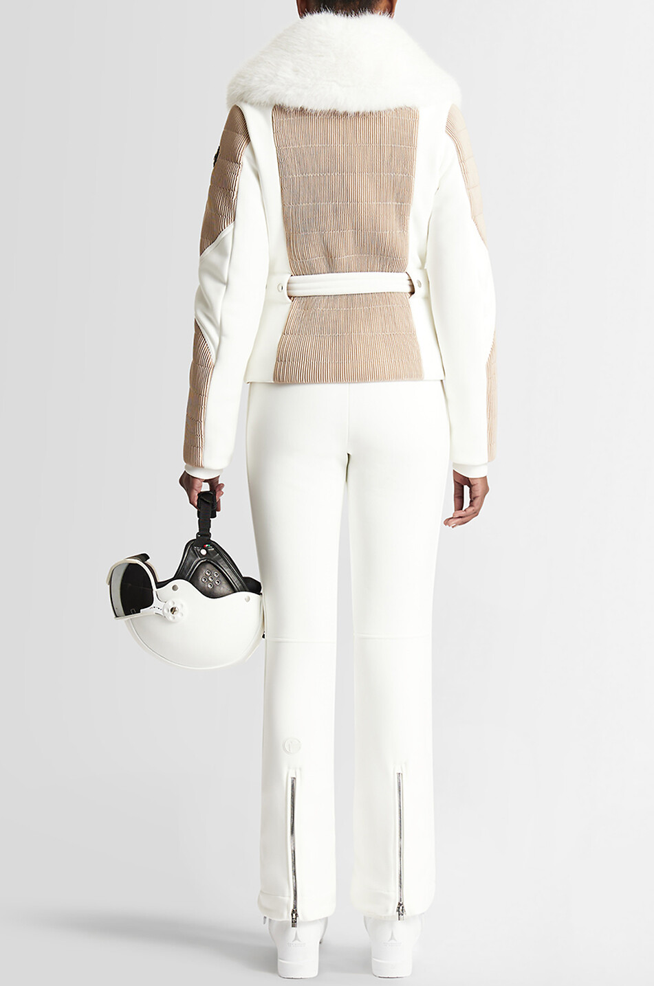 FUSALP Doudoune de ski courte en tissu technique Gitu Femme Beige clair 4