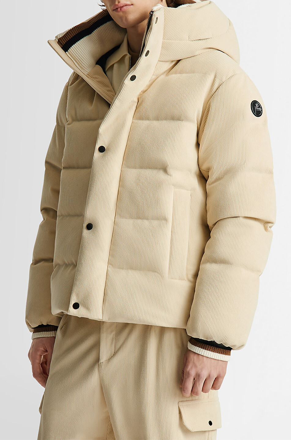 FUSALP Kurze Steppjacke aus Cordsamt Atila Velvet Herren CREMEFARBEN 3