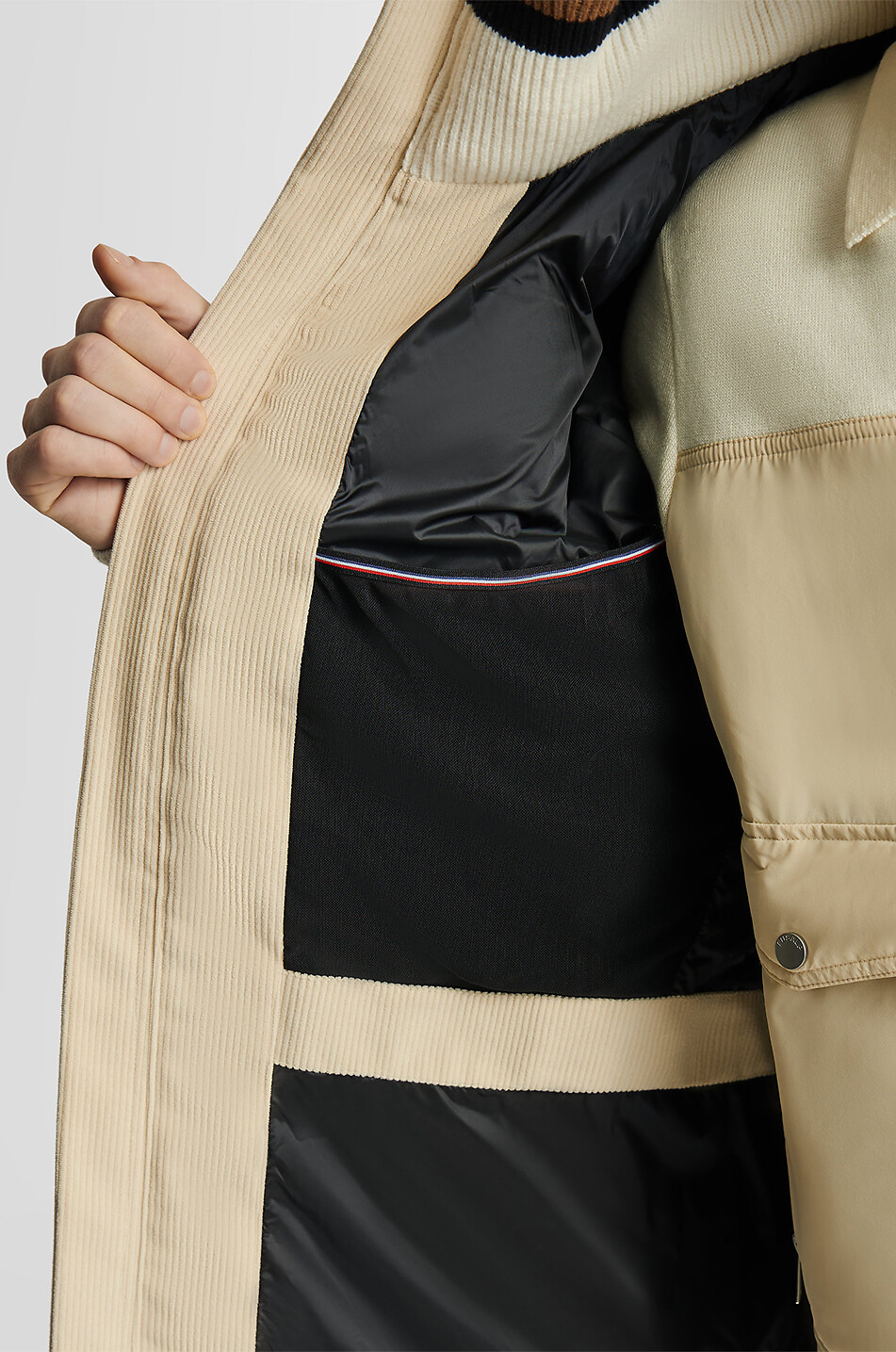 FUSALP Kurze Steppjacke aus Cordsamt Atila Velvet Herren CREMEFARBEN 8