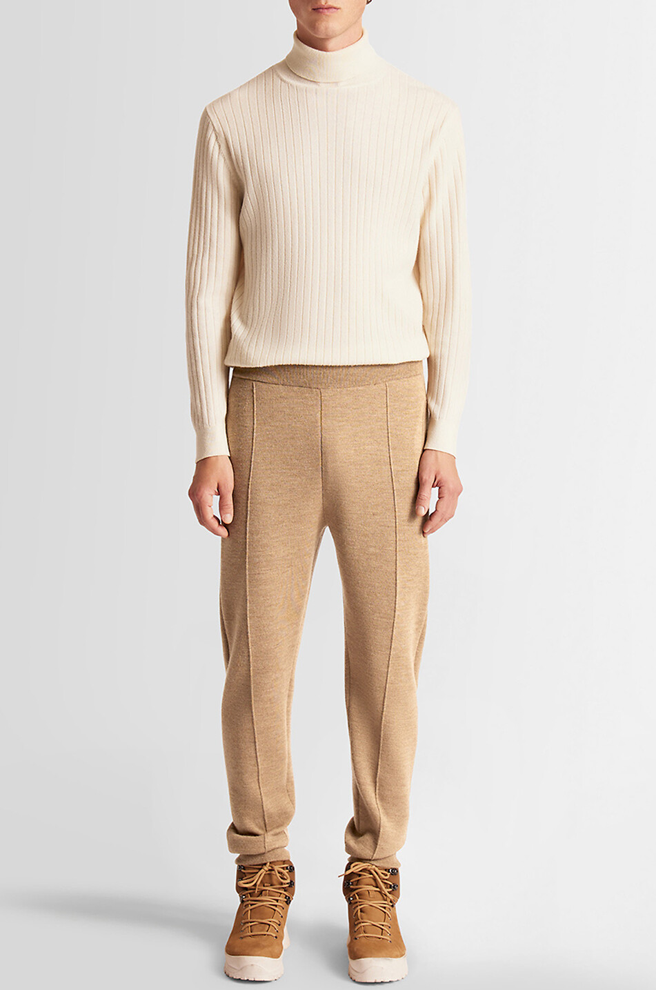FUSALP Pantalon de jogging en maille de laine mélangée Gaston Homme BEIGE 3