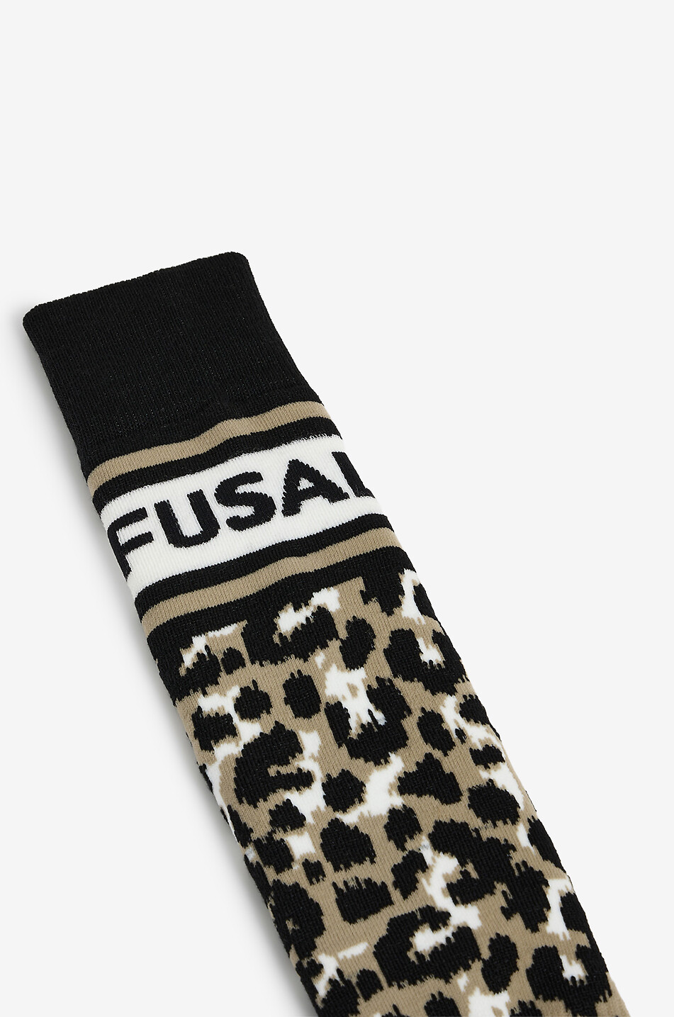 FUSALP Leopard wool blend ski socks Women Brown 2