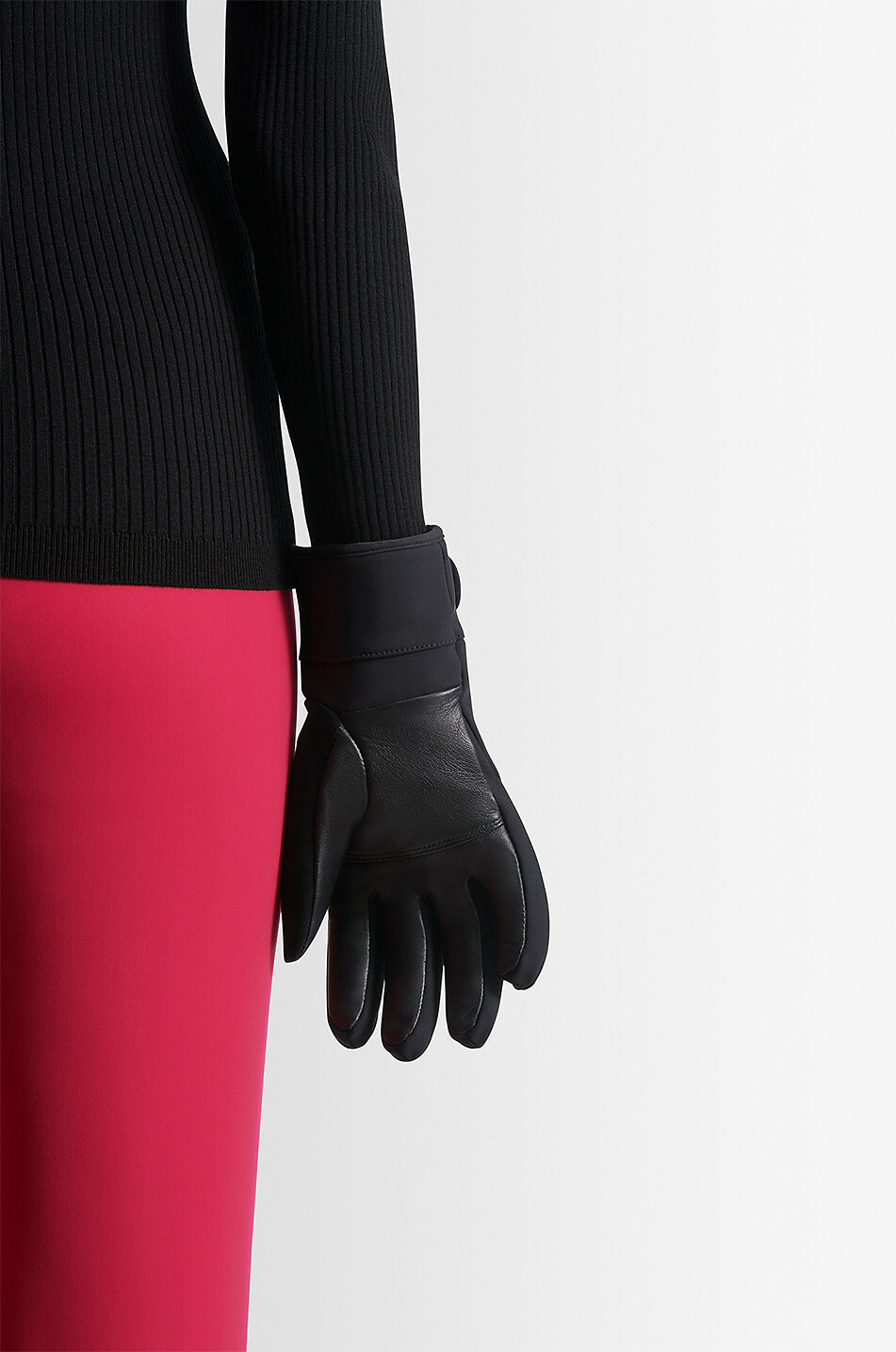 FUSALP Skihandschuhe aus Softshell und Leder Glacier W Damen SCHWARZ 4