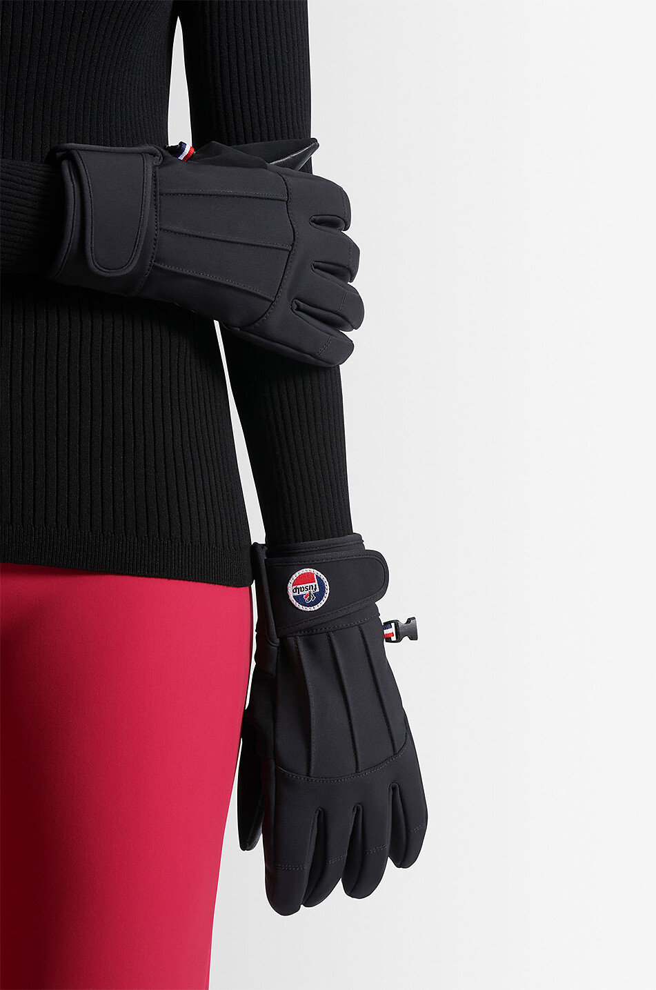 FUSALP Skihandschuhe aus Softshell und Leder Glacier W Damen SCHWARZ 5