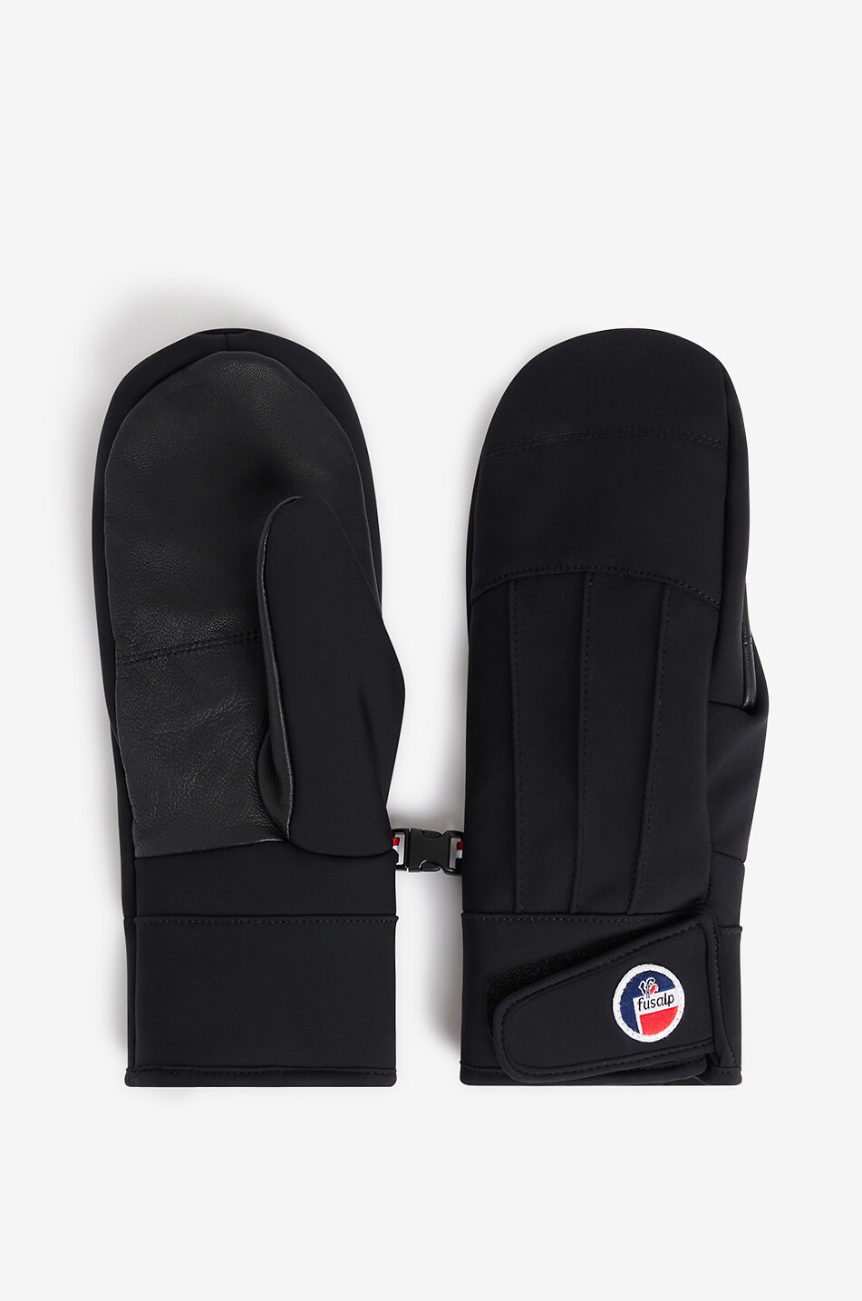 FUSALP Moufles de ski en softshell et cuir Glacier W Femme NOIR 1