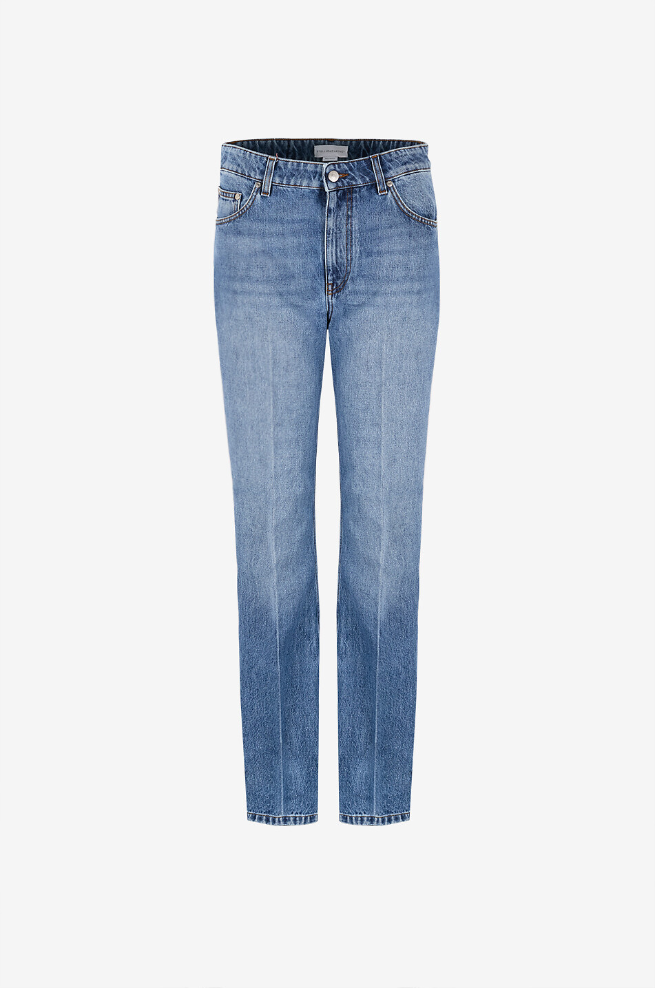 STELLA McCARTNEY Iconic Mid Vintage Blue relaxed straight sustainable cotton jeans Women BLUE 1