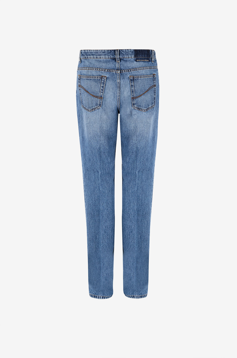 STELLA McCARTNEY Iconic Mid Vintage Blue relaxed straight sustainable cotton jeans Women BLUE 2