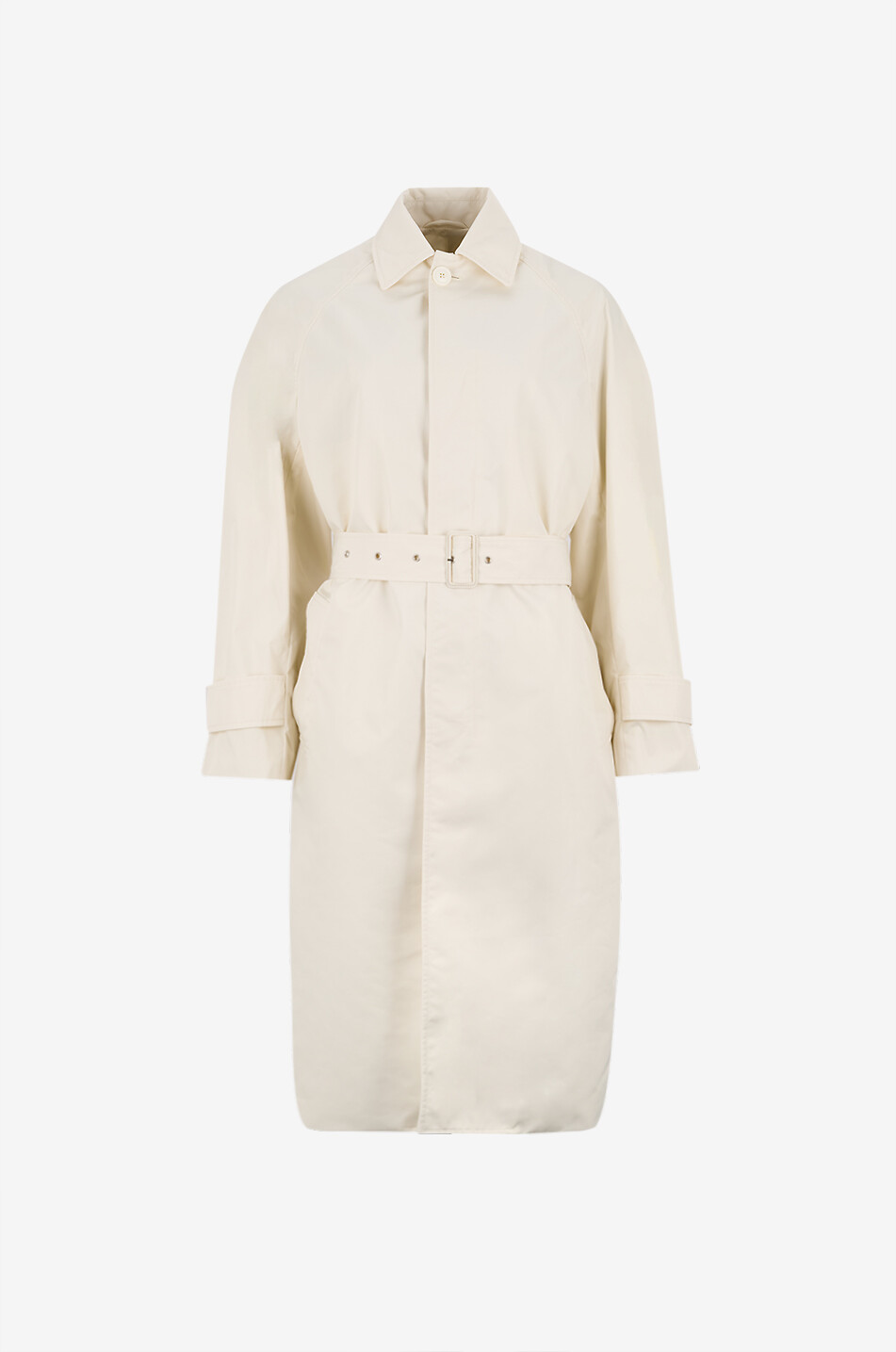 PHOEBE PHILO Comfy Car Coat lightweight oversize technical twill coat Women EGGSHELL 1