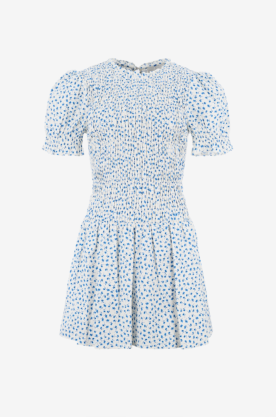 REFORMATION Leannah Hanna floral organic cotton mini dress Women BLUE 1