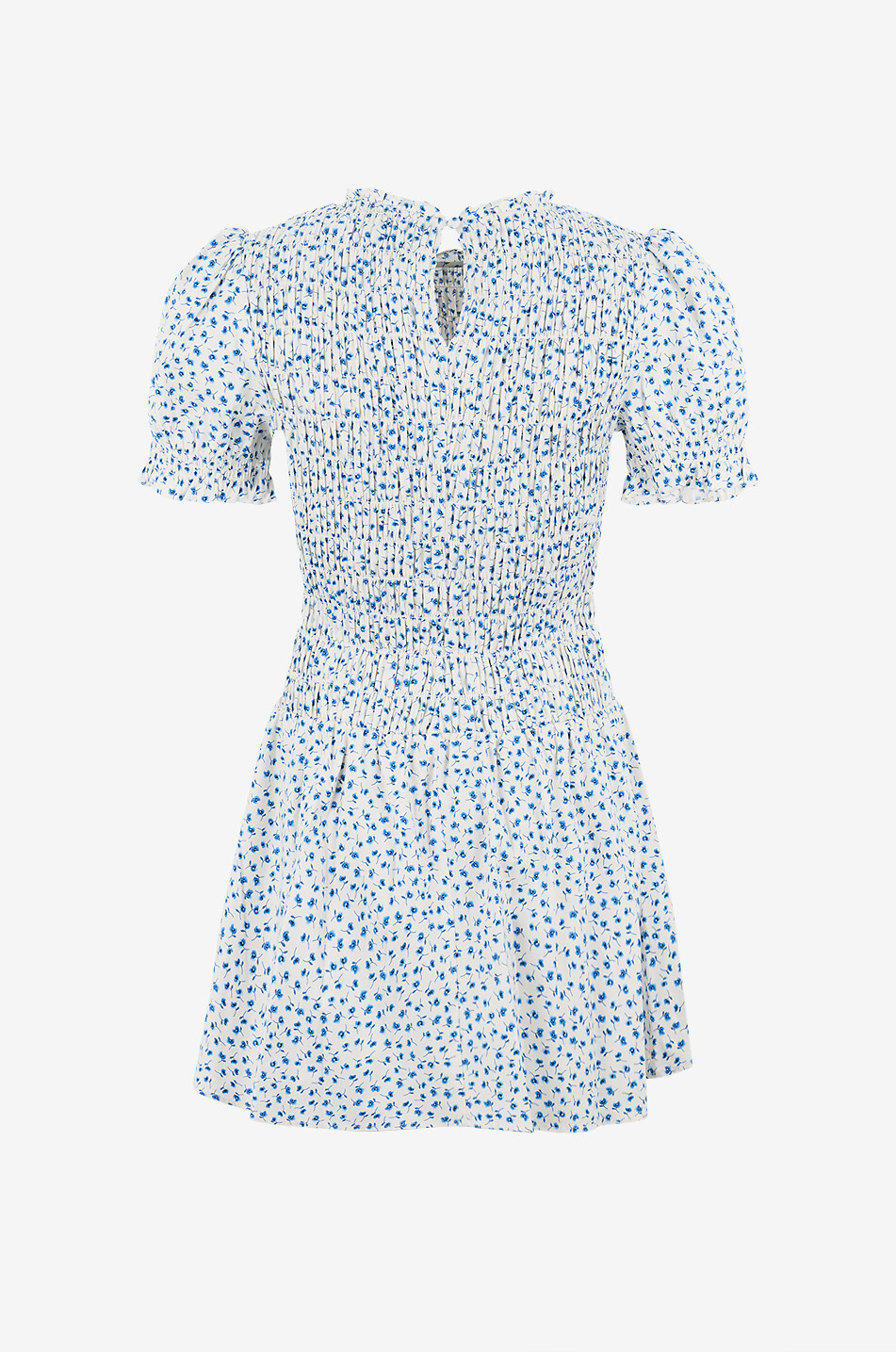 REFORMATION Leannah Hanna floral organic cotton mini dress Women BLUE 2