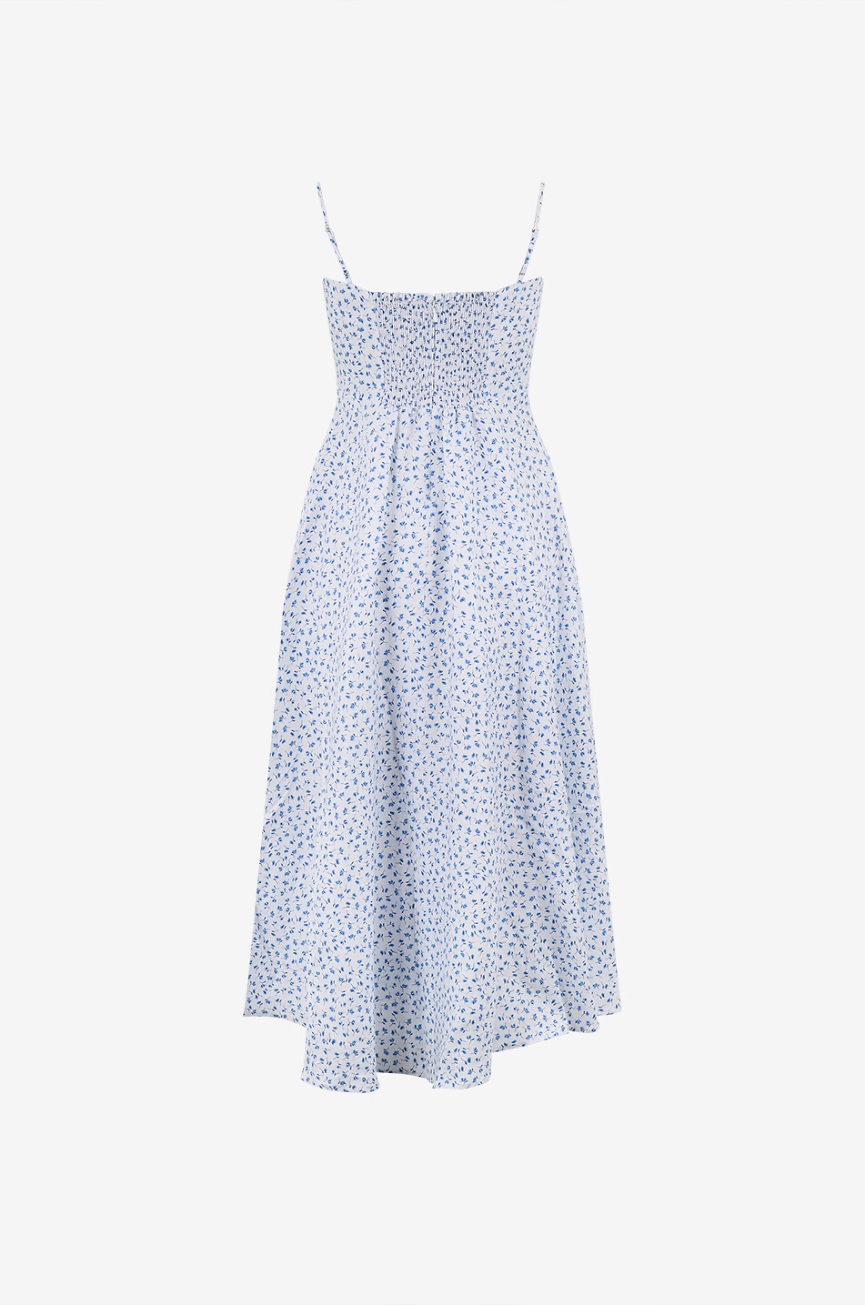 REFORMATION Monette Ditsy Florals linen strappy dress Women BLUE 2