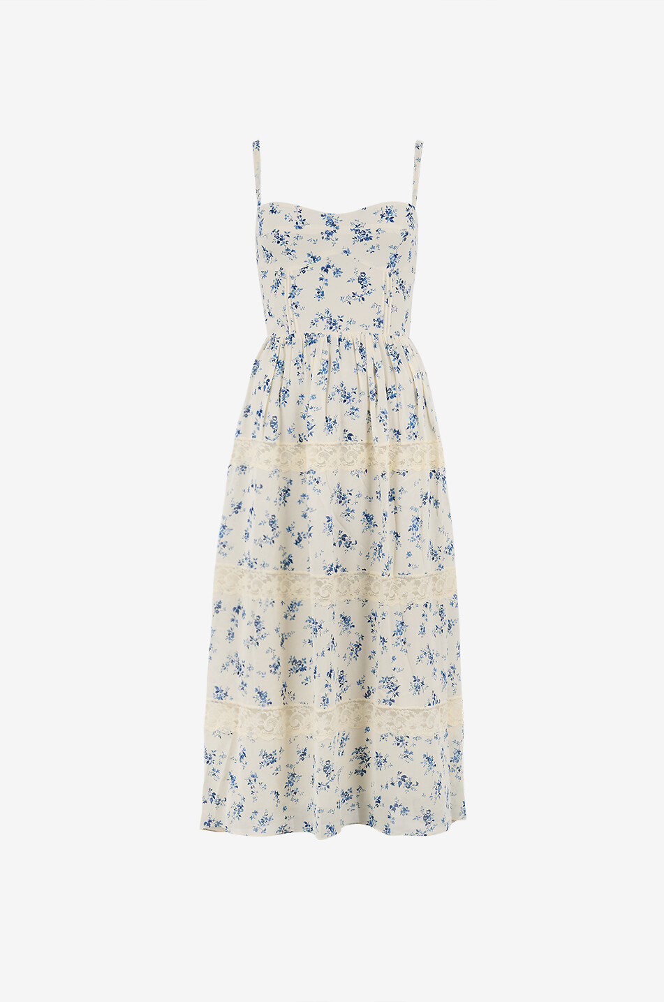 REFORMATION Dina Orlaya georgette and lace sundress Women MULTI COLOURED 1