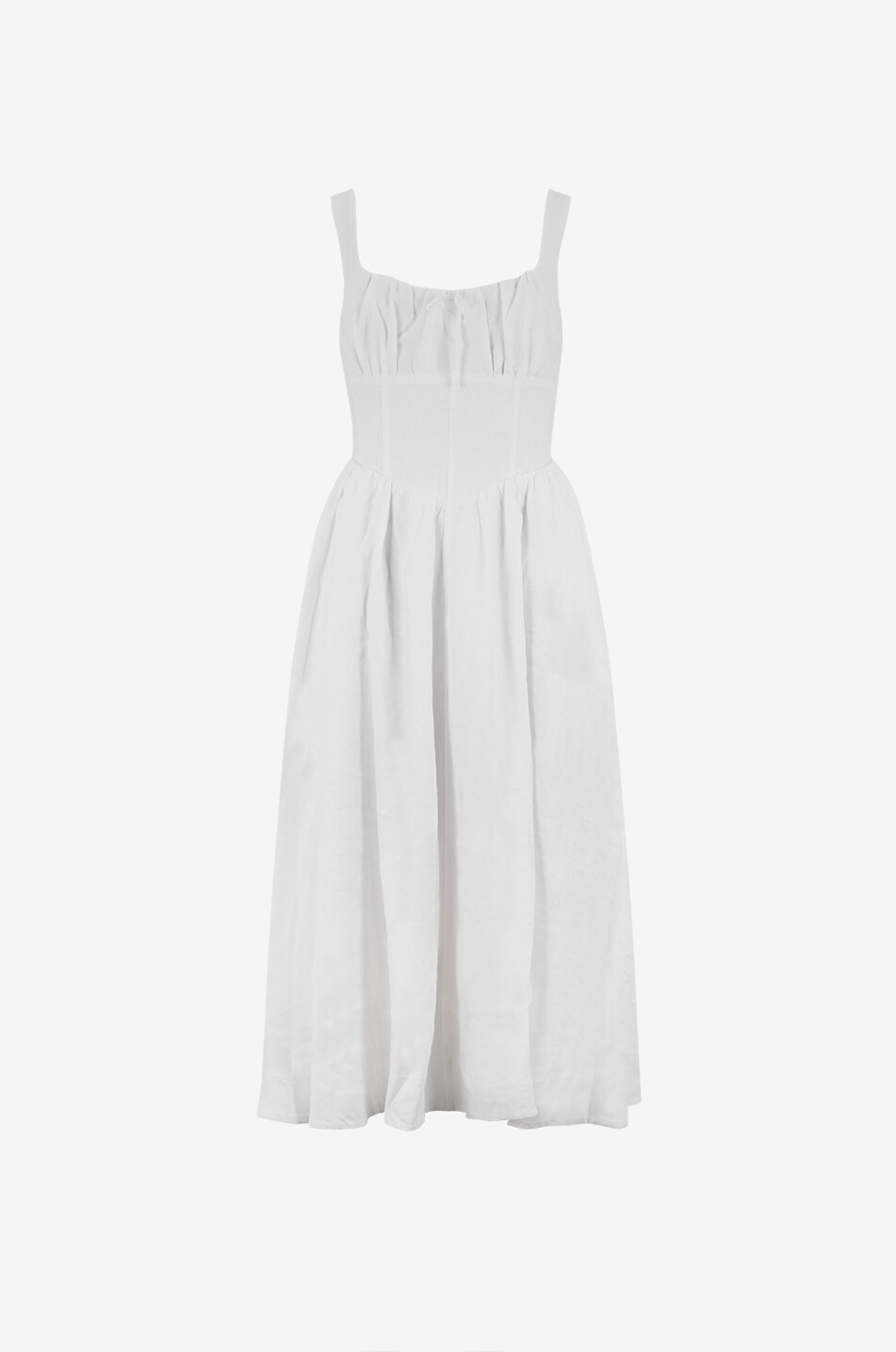 REFORMATION Balia White linen midi sundress Women WHITE 1