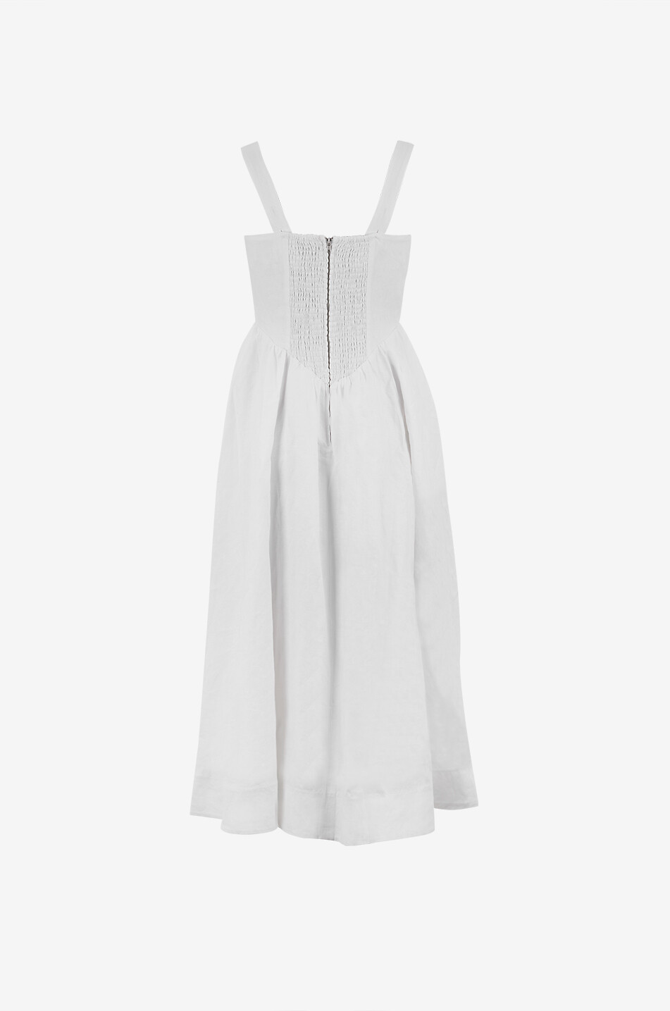 REFORMATION Balia White linen midi sundress Women WHITE 2