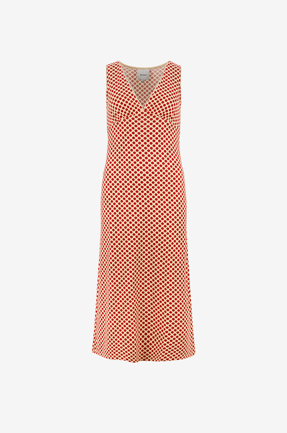 REFORMATION Brayden Pamplona Dot wrap effect midi jersey dress Women RED 1