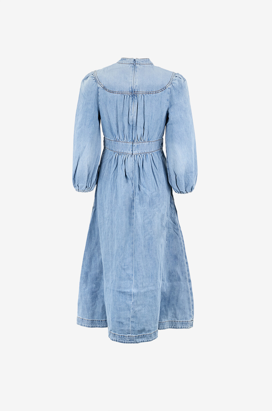 ZIMMERMANN Lucky Skylark faded denim midi dress Women LIGHT BLUE 2