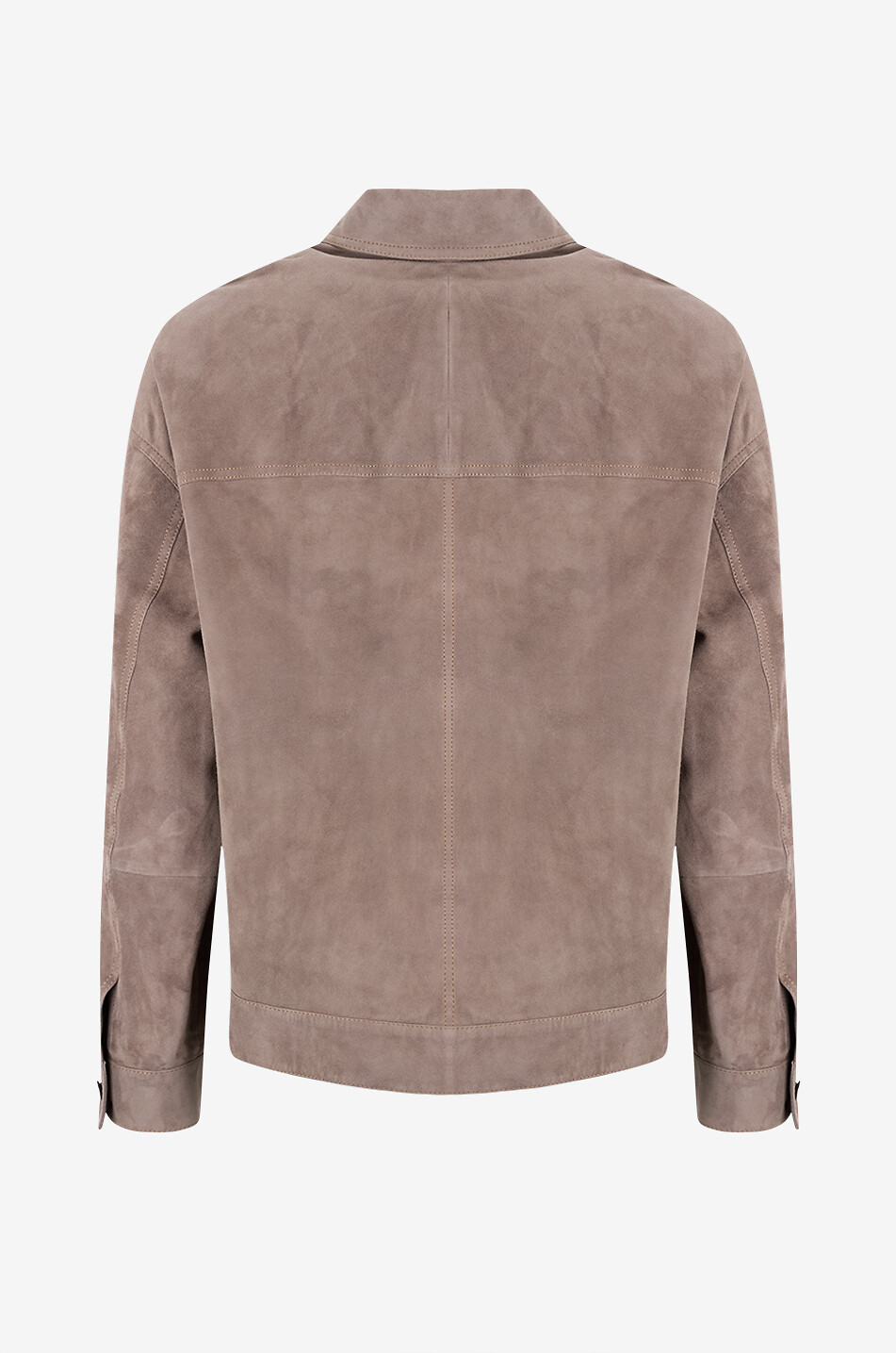 BRUNELLO CUCINELLI Lightweight boxy suede jacket Women BROWN 2