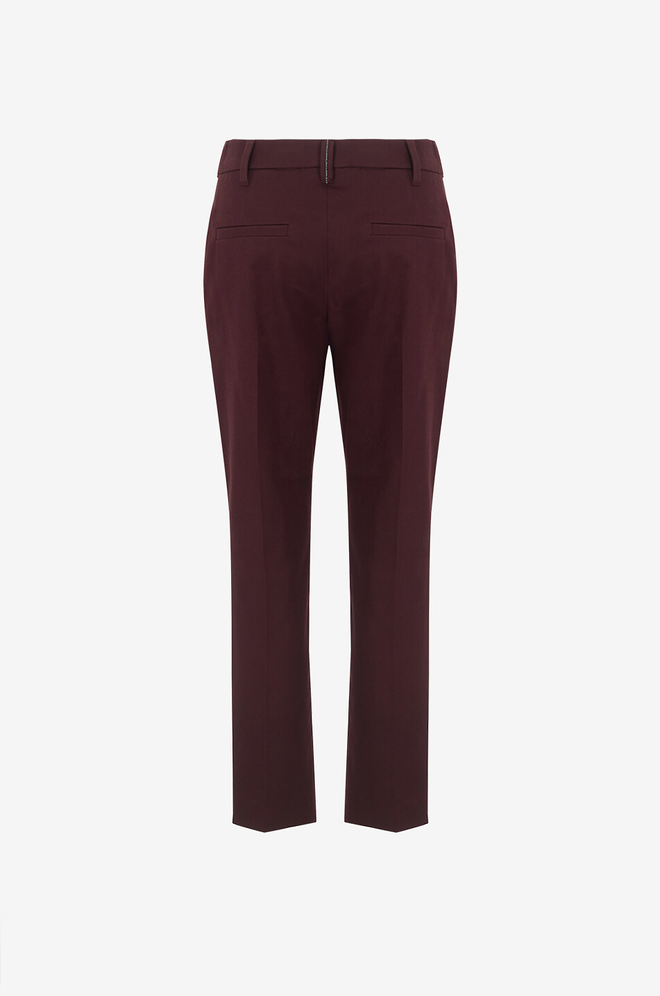 Pantalon slim en sergé de coton Shiny Loop