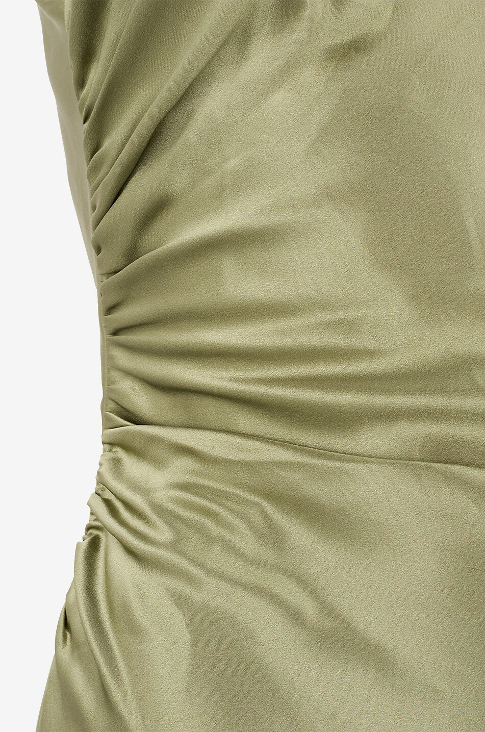 REFORMATION Casette Artichoke long silk satin dress Women GREEN 9