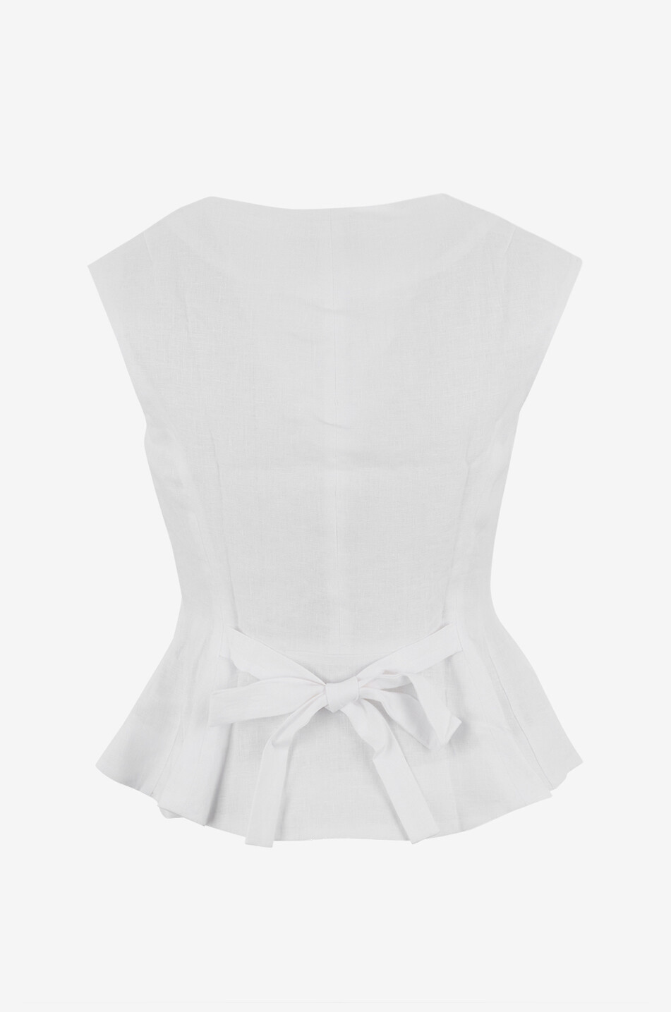 REFORMATION Paolina White sleeveless peplum top Women WHITE 2