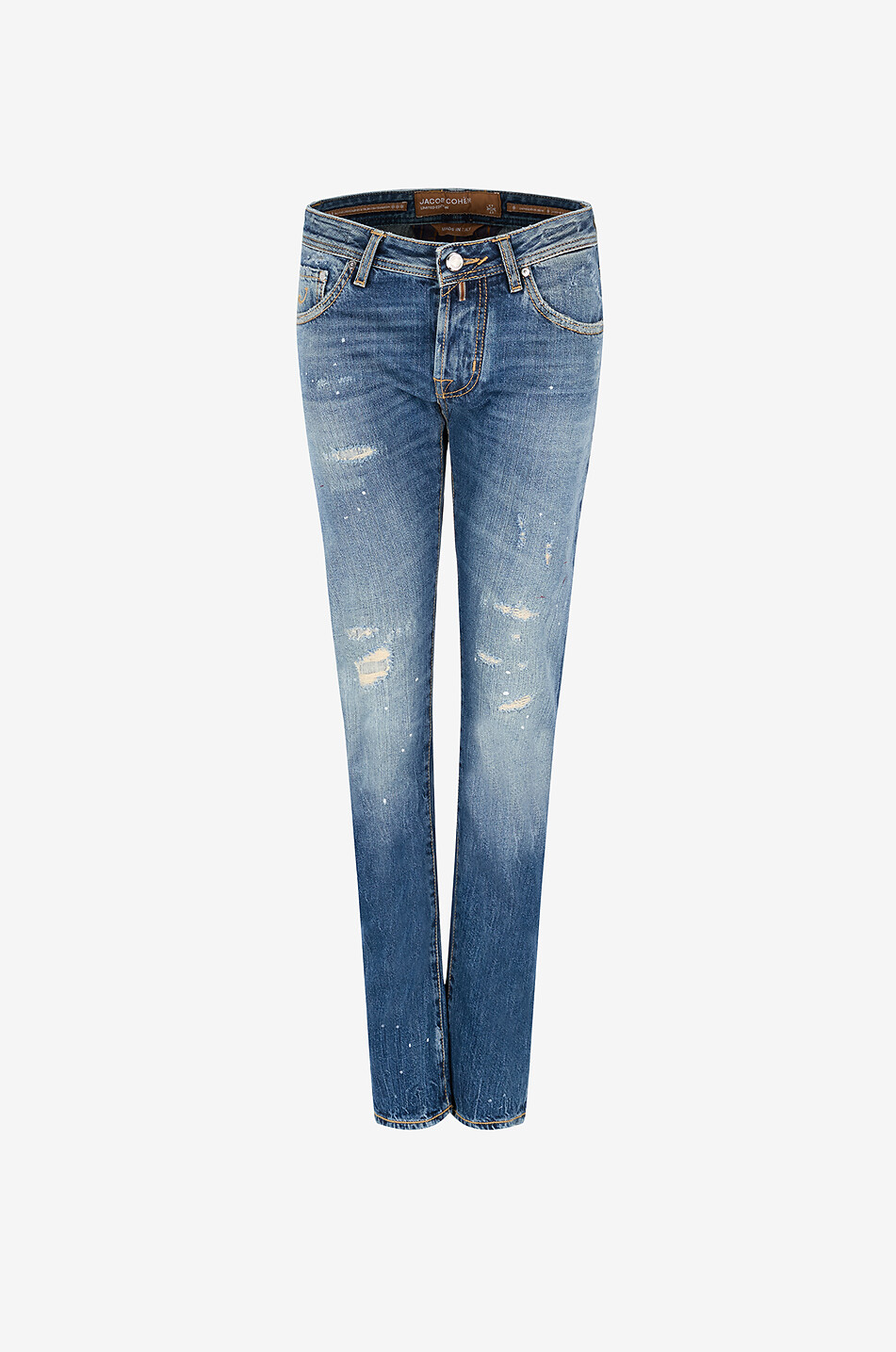 JACOB COHEN Slim Jeans aus Baumwolle im Used-Look Nick Herren MITTELBLAU 1