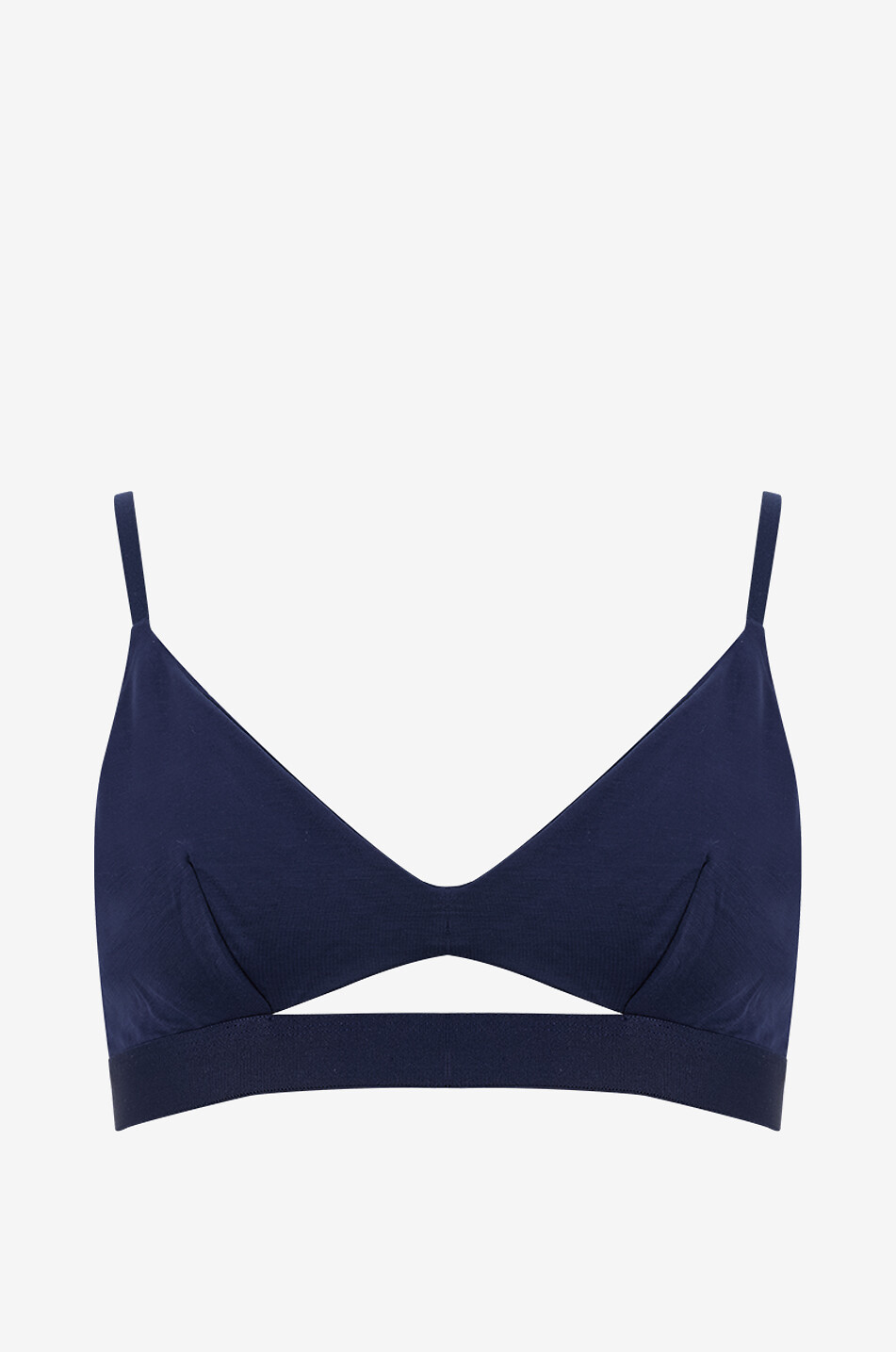 ORGANIC BASICS Soutien-gorge triangle en lyocell Lite Tencel Femme BLEU FONCE 1