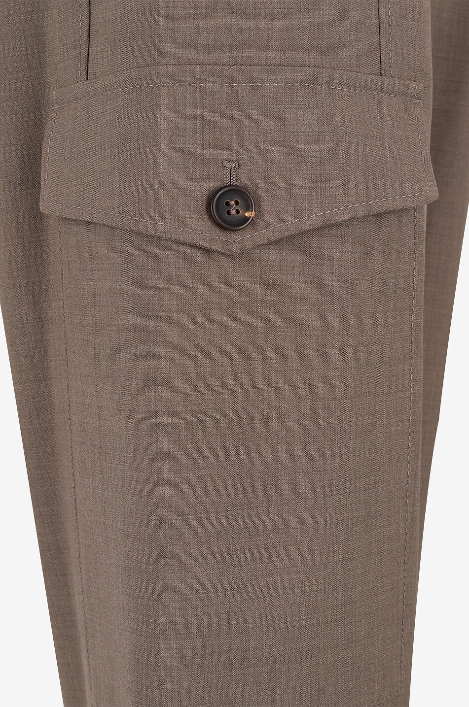 BRUNELLO CUCINELLI Paperbag waist wool blend cargo trousers Women BROWN 3