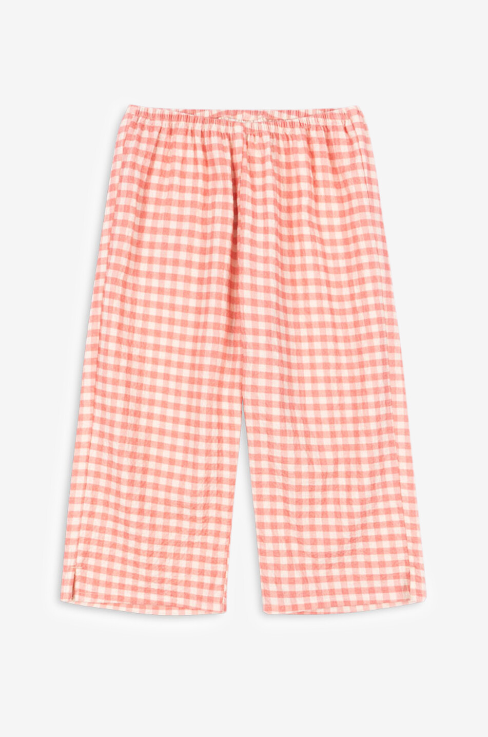 KONGES SLØJD Lässig gerade Mädchenhose mit Vichykaros RHW x ks Bella  CREMEFARBEN 1