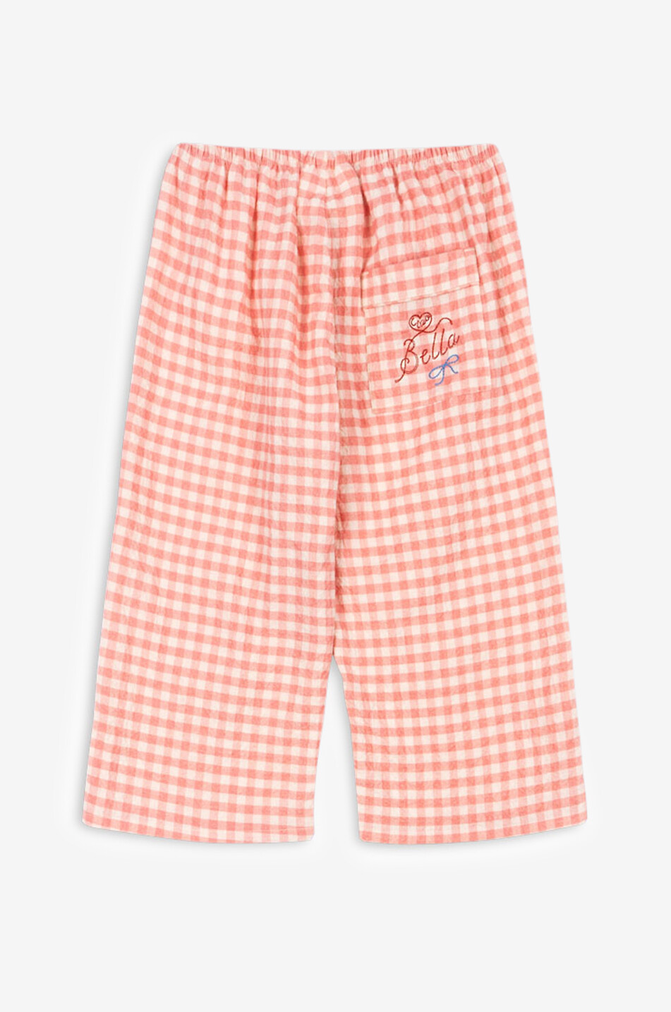 KONGES SLØJD Lässig gerade Mädchenhose mit Vichykaros RHW x ks Bella  CREMEFARBEN 2