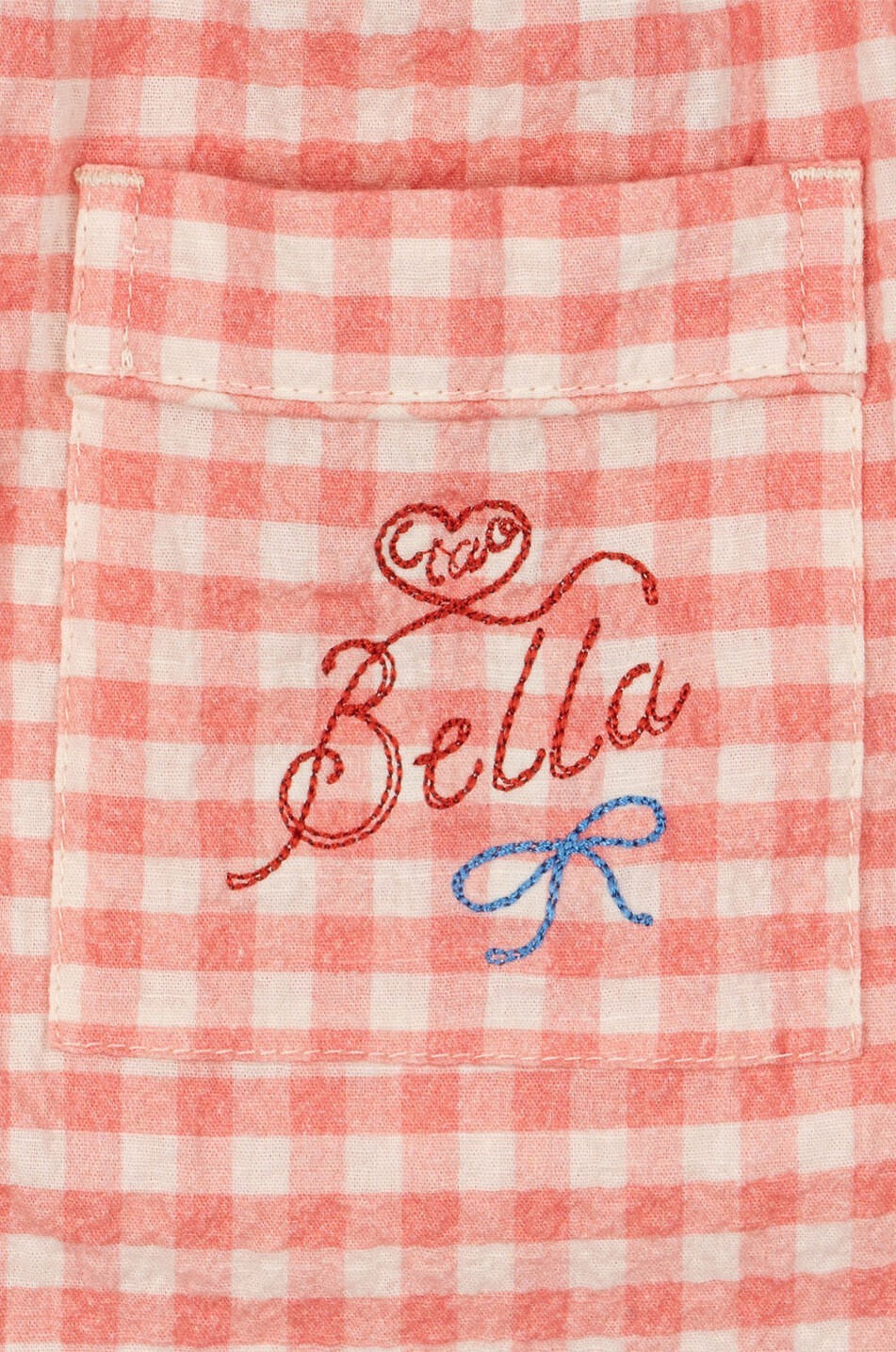 KONGES SLØJD Lässig gerade Mädchenhose mit Vichykaros RHW x ks Bella  CREMEFARBEN 3