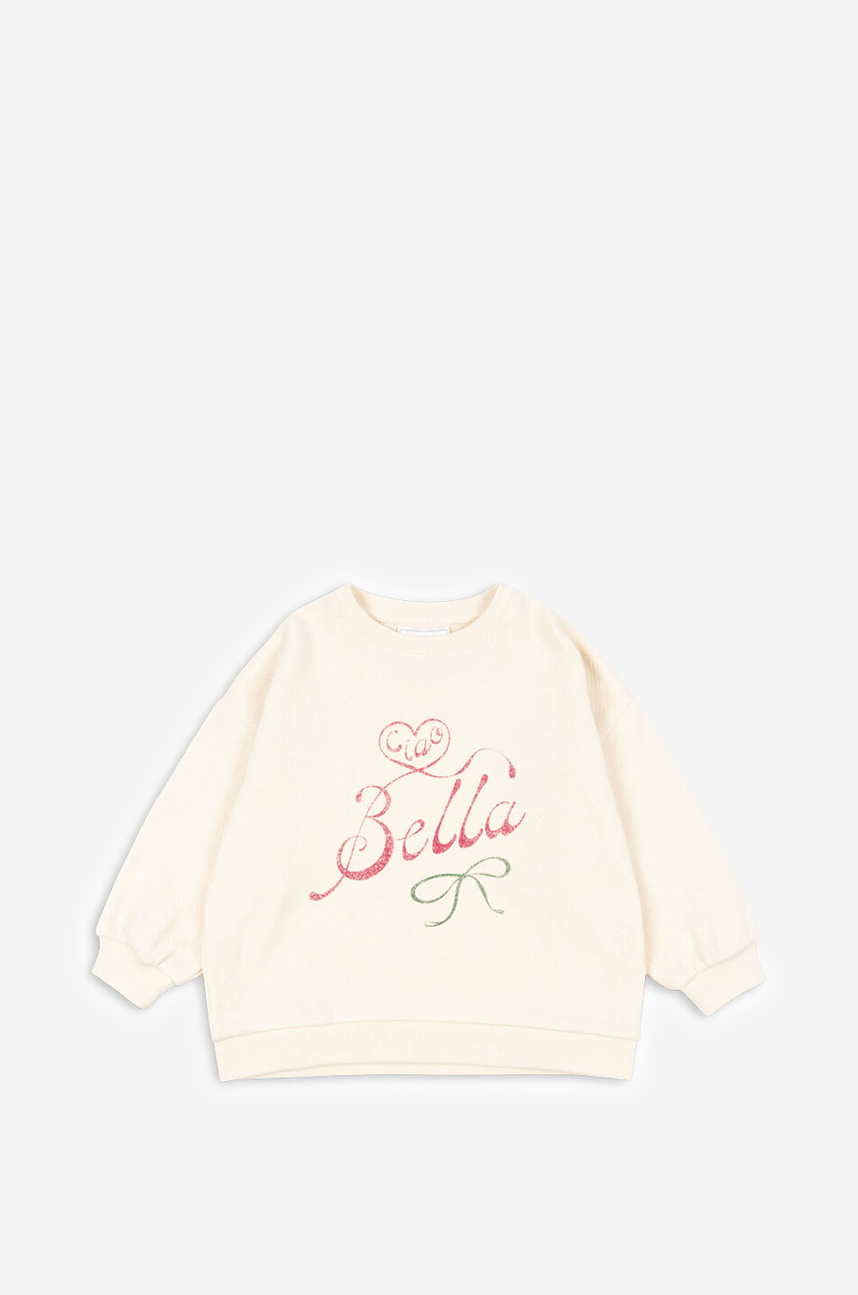 KONGES SLØJD Sweat-shirt à col rond fille RHW x ks Bella  BLANC CASSE 1