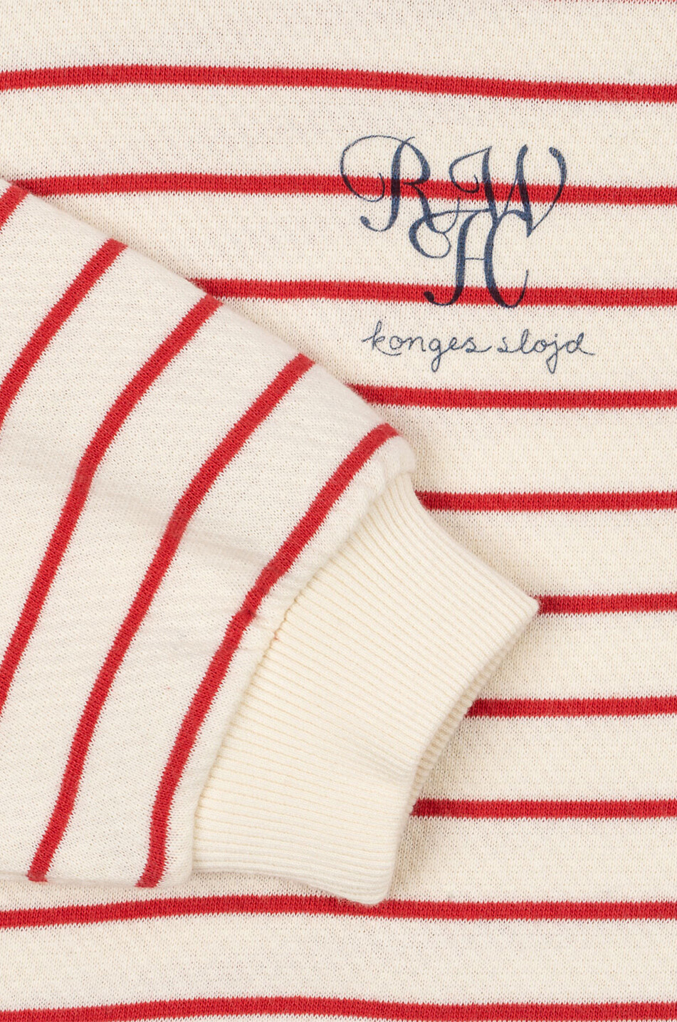 KONGES SLØJD Gestreiftes Jungen-Sweatshirt mit Polokragen RHW x ks Largo  ROT 4
