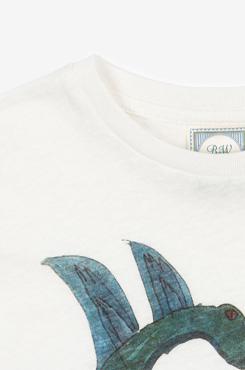 KONGES SLØJD Jongleur de Feu boys' cotton and linen T-shirt  EGGSHELL 3