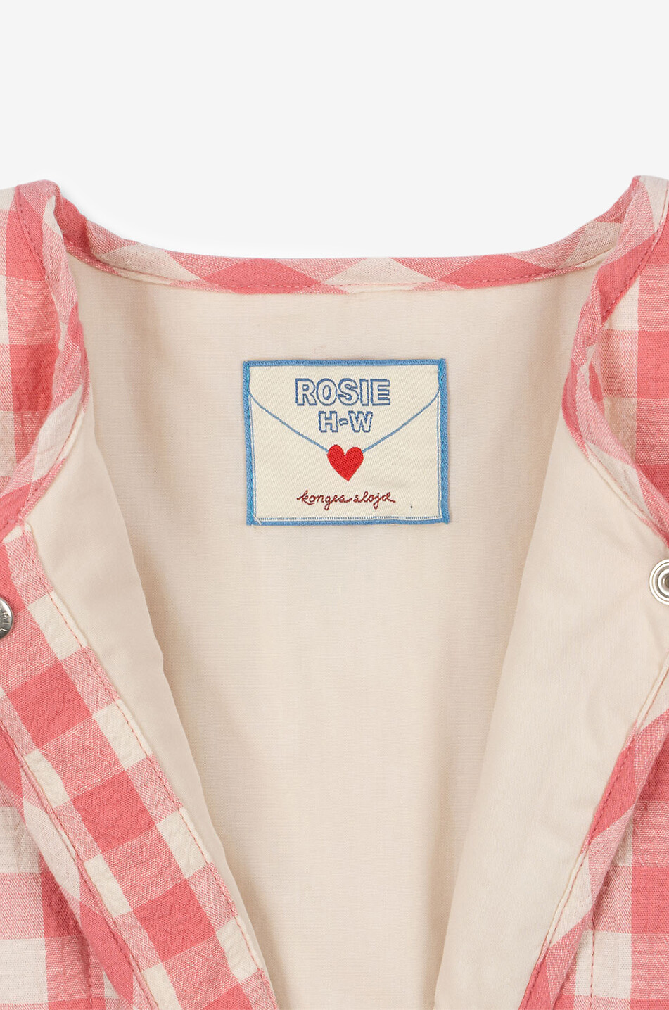 KONGES SLØJD Veste ouatée à carreaux vichy fille RWH x ks Bella  ROSE 3
